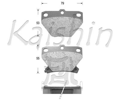 FK2204 KAISHIN Комплект тормозных колодок, дисковый тормоз