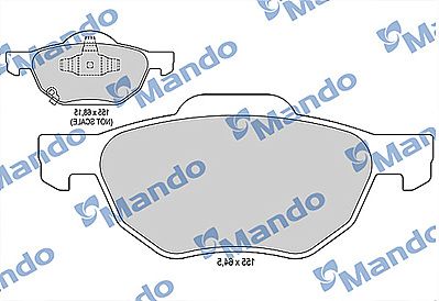 MBF015541 MANDO Комплект тормозных колодок, дисковый тормоз