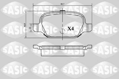 6216043 SASIC Комплект тормозных колодок, дисковый тормоз