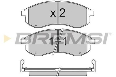 BP3132 BREMSI Комплект тормозных колодок, дисковый тормоз