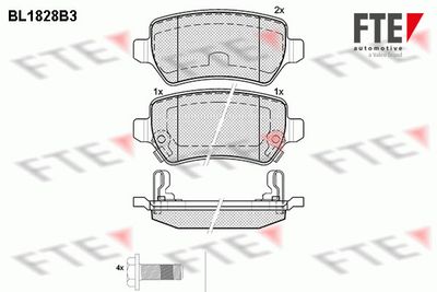 BL1828B3 FTE Комплект тормозных колодок, дисковый тормоз