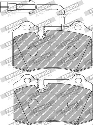 FDS721 FERODO RACING Комплект тормозных колодок, дисковый тормоз