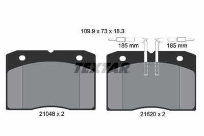 2104801 TEXTAR Комплект тормозных колодок, дисковый тормоз