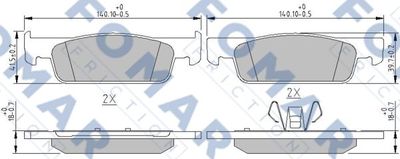 FO250581 FOMAR Friction Комплект тормозных колодок, дисковый тормоз