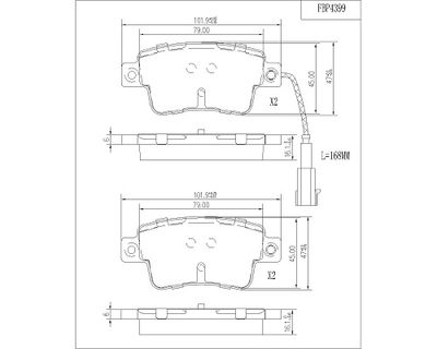 FBP4399 FI.BA Комплект тормозных колодок, дисковый тормоз