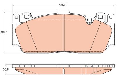 GDB2020 TRW Комплект тормозных колодок, дисковый тормоз