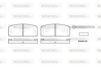 P120300 WOKING Комплект тормозных колодок, дисковый тормоз