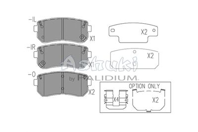 Y02963 ASHUKI by Palidium Комплект тормозных колодок, дисковый тормоз