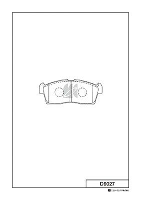 D9027 MK Kashiyama Комплект тормозных колодок, дисковый тормоз