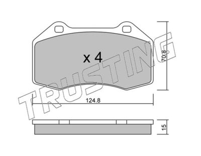 6670 TRUSTING Комплект тормозных колодок, дисковый тормоз