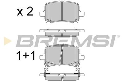 BP3566 BREMSI Комплект тормозных колодок, дисковый тормоз