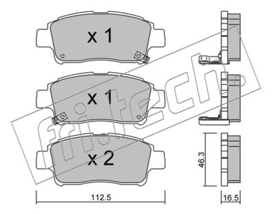 3010 fri.tech. Комплект тормозных колодок, дисковый тормоз