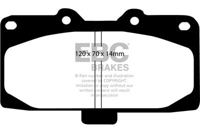 DP51200NDX EBC Brakes Комплект тормозных колодок, дисковый тормоз