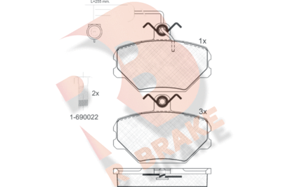 RB0729203 R BRAKE Комплект тормозных колодок, дисковый тормоз