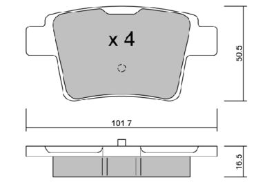 BPFO2006 AISIN Комплект тормозных колодок, дисковый тормоз