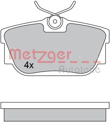 1170332 METZGER Комплект тормозных колодок, дисковый тормоз