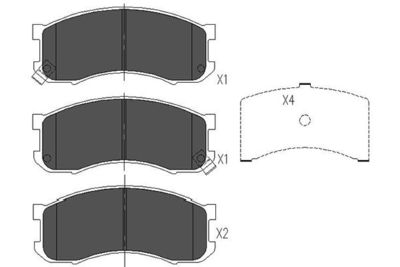 KBP4526 KAVO PARTS Комплект тормозных колодок, дисковый тормоз