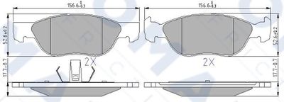 FO632281 FOMAR Friction Комплект тормозных колодок, дисковый тормоз