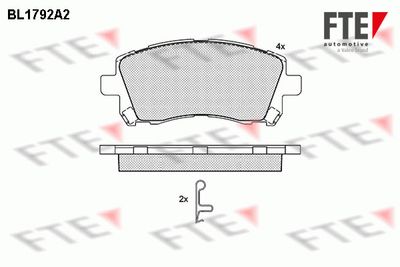 BL1792A2 FTE Комплект тормозных колодок, дисковый тормоз
