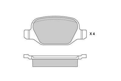 120890 E.T.F. Комплект тормозных колодок, дисковый тормоз