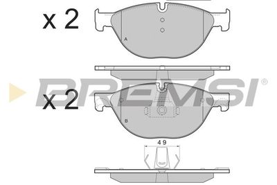 BP3451 BREMSI Комплект тормозных колодок, дисковый тормоз