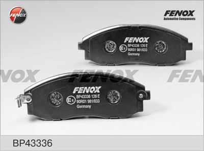 BP43336 FENOX Комплект тормозных колодок, дисковый тормоз