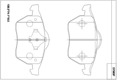 KD7563F ASIMCO Комплект тормозных колодок, дисковый тормоз