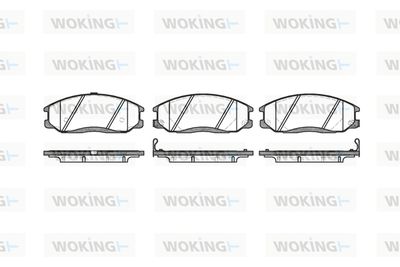 P671322 WOKING Комплект тормозных колодок, дисковый тормоз