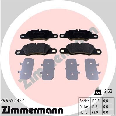 244591851 ZIMMERMANN Комплект тормозных колодок, дисковый тормоз