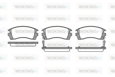 P263302 WOKING Комплект тормозных колодок, дисковый тормоз