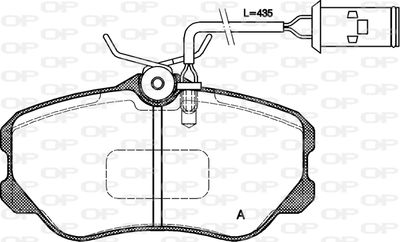 BPA030312 OPEN PARTS Комплект тормозных колодок, дисковый тормоз