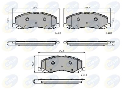 CBP32003 COMLINE Комплект тормозных колодок, дисковый тормоз