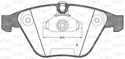 BPA085700 OPEN PARTS Комплект тормозных колодок, дисковый тормоз