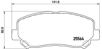 P49045 BREMBO Комплект тормозных колодок, дисковый тормоз