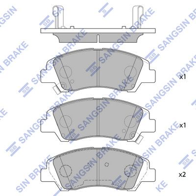 SP1719 Hi-Q Комплект тормозных колодок, дисковый тормоз