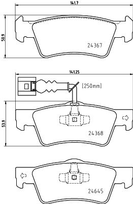 8DB355025761 HELLA Комплект тормозных колодок, дисковый тормоз