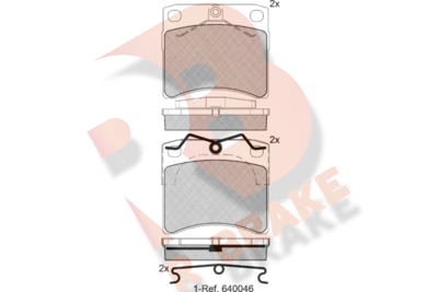 RB1168 R BRAKE Комплект тормозных колодок, дисковый тормоз