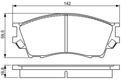 0986495325 BOSCH Комплект тормозных колодок, дисковый тормоз