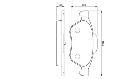 0986424619 BOSCH Комплект тормозных колодок, дисковый тормоз