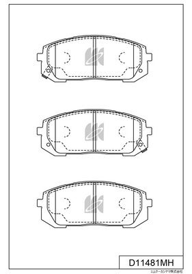 D11481MH MK Kashiyama Комплект тормозных колодок, дисковый тормоз