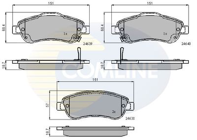 CBP31705 COMLINE Комплект тормозных колодок, дисковый тормоз