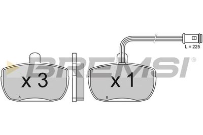 BP2315 BREMSI Комплект тормозных колодок, дисковый тормоз