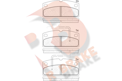 RB2133 R BRAKE Комплект тормозных колодок, дисковый тормоз