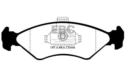 DP41050R EBC Brakes Комплект тормозных колодок, дисковый тормоз