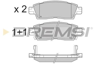 BP3309 BREMSI Комплект тормозных колодок, дисковый тормоз