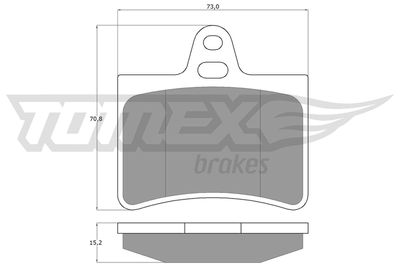 TX1333 TOMEX Brakes Комплект тормозных колодок, дисковый тормоз