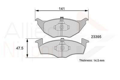 ADB01144 COMLINE Комплект тормозных колодок, дисковый тормоз