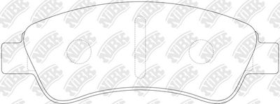 PN0182 NiBK Комплект тормозных колодок, дисковый тормоз