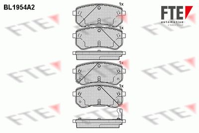 BL1954A2 FTE Комплект тормозных колодок, дисковый тормоз