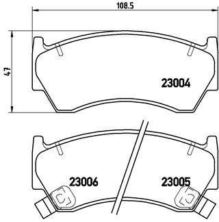 P56033 BREMBO Комплект тормозных колодок, дисковый тормоз